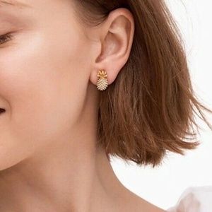 NEW Kate Spade Pineapple Pave Stud Earrings